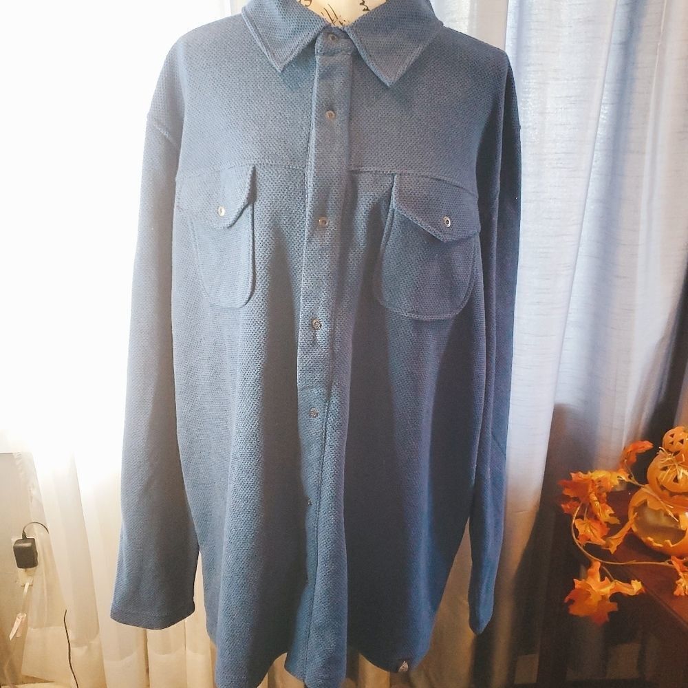 RIVER EDGE Men's Waffle Knit Fleece Jacket Size XXL